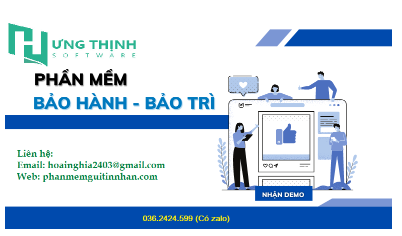 Thông tin bảo hành phần mềm gửi tin nhắn marketing